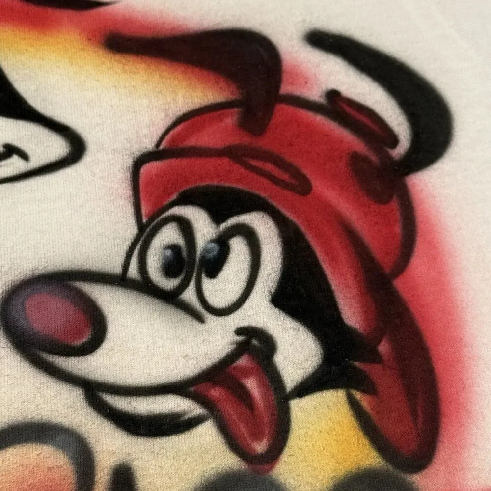Vintage 90s Animaniacs Airbrushed Graphic T Shirt Youth 10-12 Yakko Wakko Dot